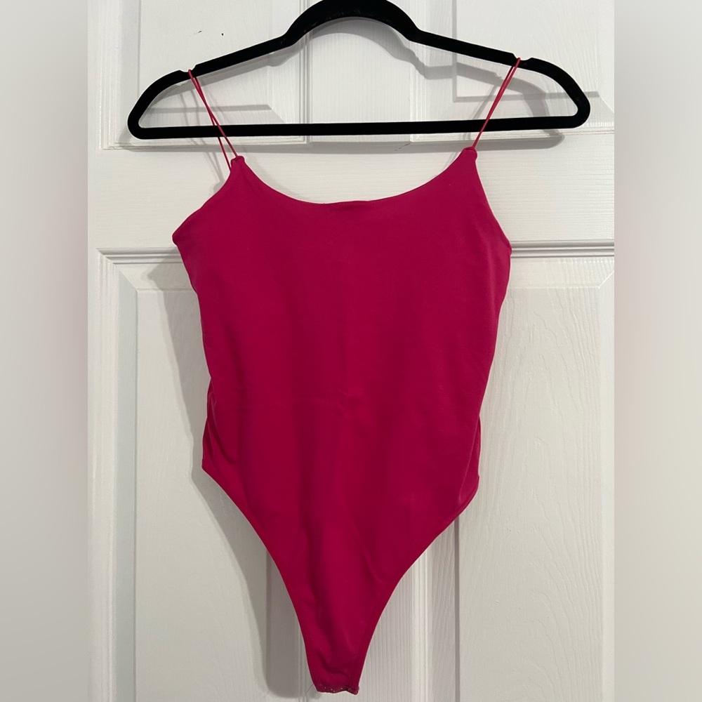Free People Hot Pink Bodysuit XS/S New